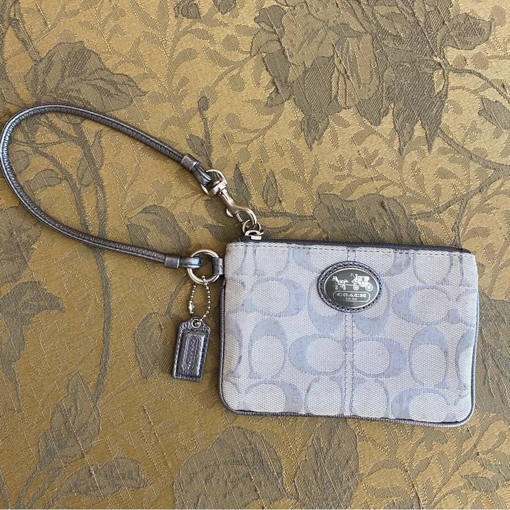 Coach Gray Wristlet Clutch